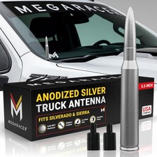 Anodized Silver 50 Cal Bullet Antenna For Chevy Silverado Gmc Sierra 1999-2026