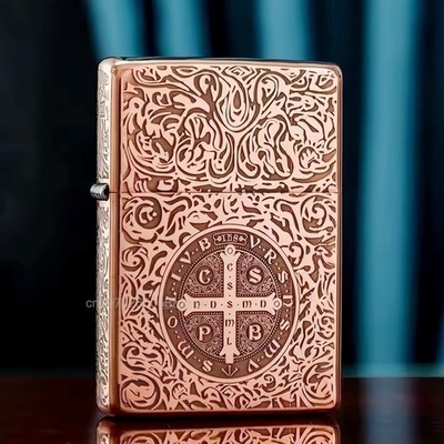 ZORRO 902 Red Copper Shell And Insert Constantine Deep Engraved 5-Sided Gift Box