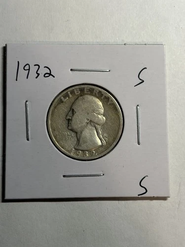1932 S Washington Silver Quarter VG Key Date
