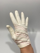 Vintage Fownes Royale Size 7 100 Cotton Day/Evening Gloves Pink Stitch