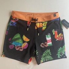 Roark Tahiti Treat Board Shorts Men 33 Cali Surf Beach Swim Hawaii Marine