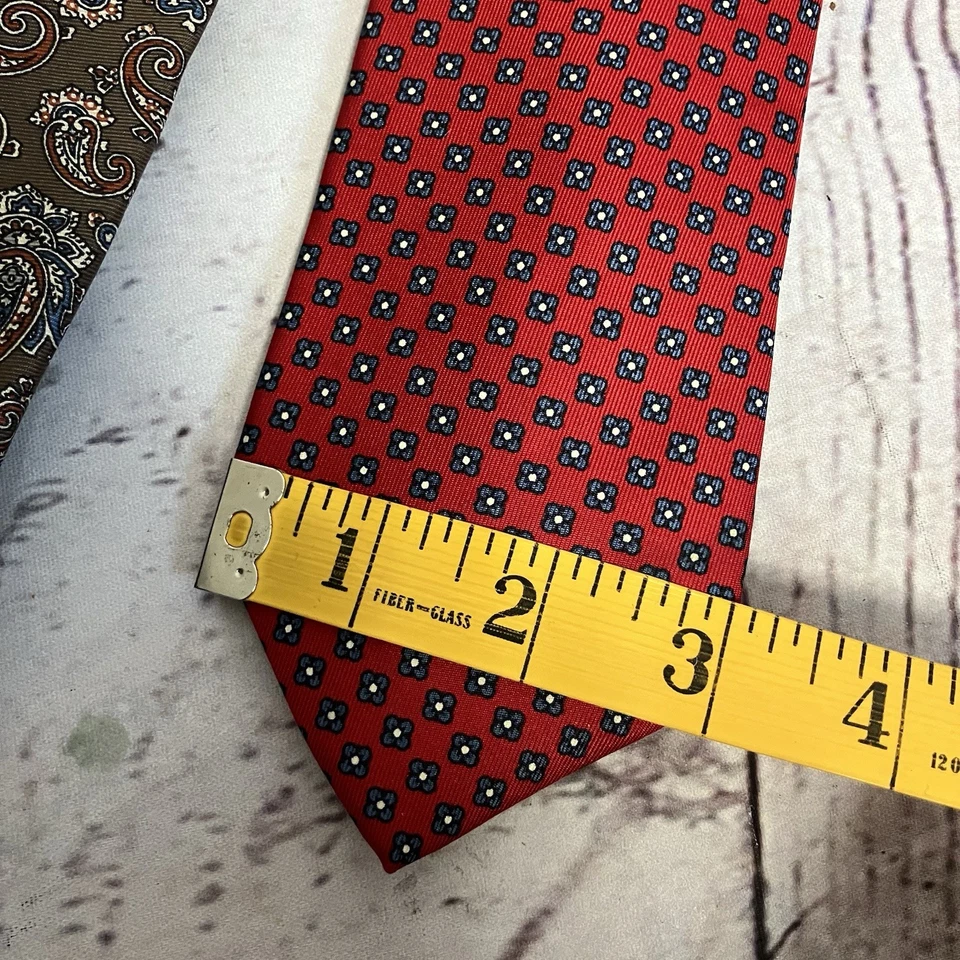 Conjunto de 4 corbatas de seda Liberty of London para hombre estampadas geográficas florales de cachemira de colección Foto 4 de 4