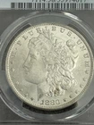 1880-O MORGAN SILVER DOLLAR, PCGS AU-58. Micro-o and looks UNC