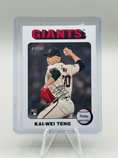 2024 Topps Heritage High Number Rookie Kai-Wei Teng White Border SP #638