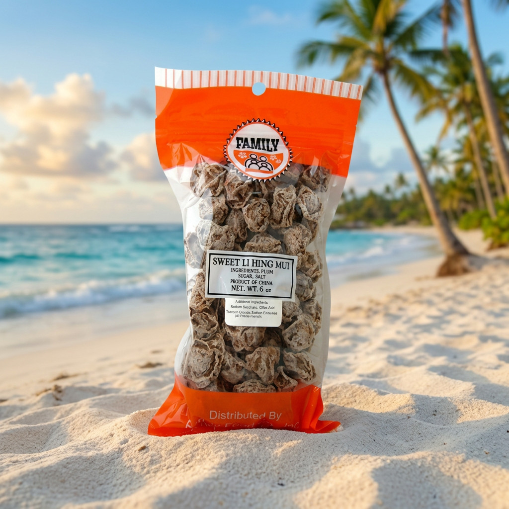 Snack Family Sweet Li Hing Mui Ciruela, Dulce y Salado, Bolsa de 6 Onzas