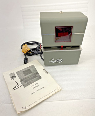 Vintage Lathem DWA4000 Series Time Clock Recorder Complete Tested Excellent