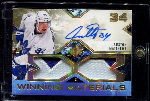 Auston Matthews [Autograph] #WM-AM 2021 SPx Winning Materials card