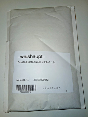 Neu OVP Weishaupt Zusatz Einsteckmodul WEM-FA-G für WTC 15 ... 60-B 48300000012