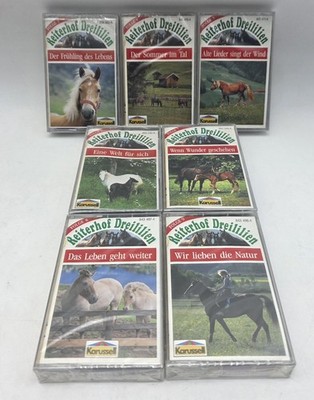 7x Reiterhof Dreililien MC Kassette Folge 3-9 Karussell Rarität Neu Verschweiß 