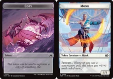 COPY  // MONK Double-Sided Token x4 mtg EX/NM Tarkir Dragonstorm