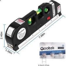 Multi-Functional Laser Level with Metric Rule...