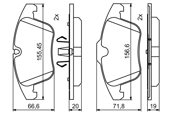 1X Bosch 0 986 494 830 Bremsbelagsatz Scheibenbremse FüR Jaguar-image