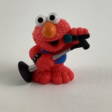 Sesame Street Rock Star Elmo Muppet Heavy Figures 2010 Hasbro Toy Hole in Bottom
