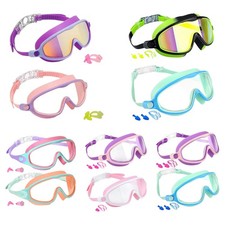 Swim Goggles 2 Pack Anti-Fog Anti-Uv Wide View Swimming Goggles For Kids