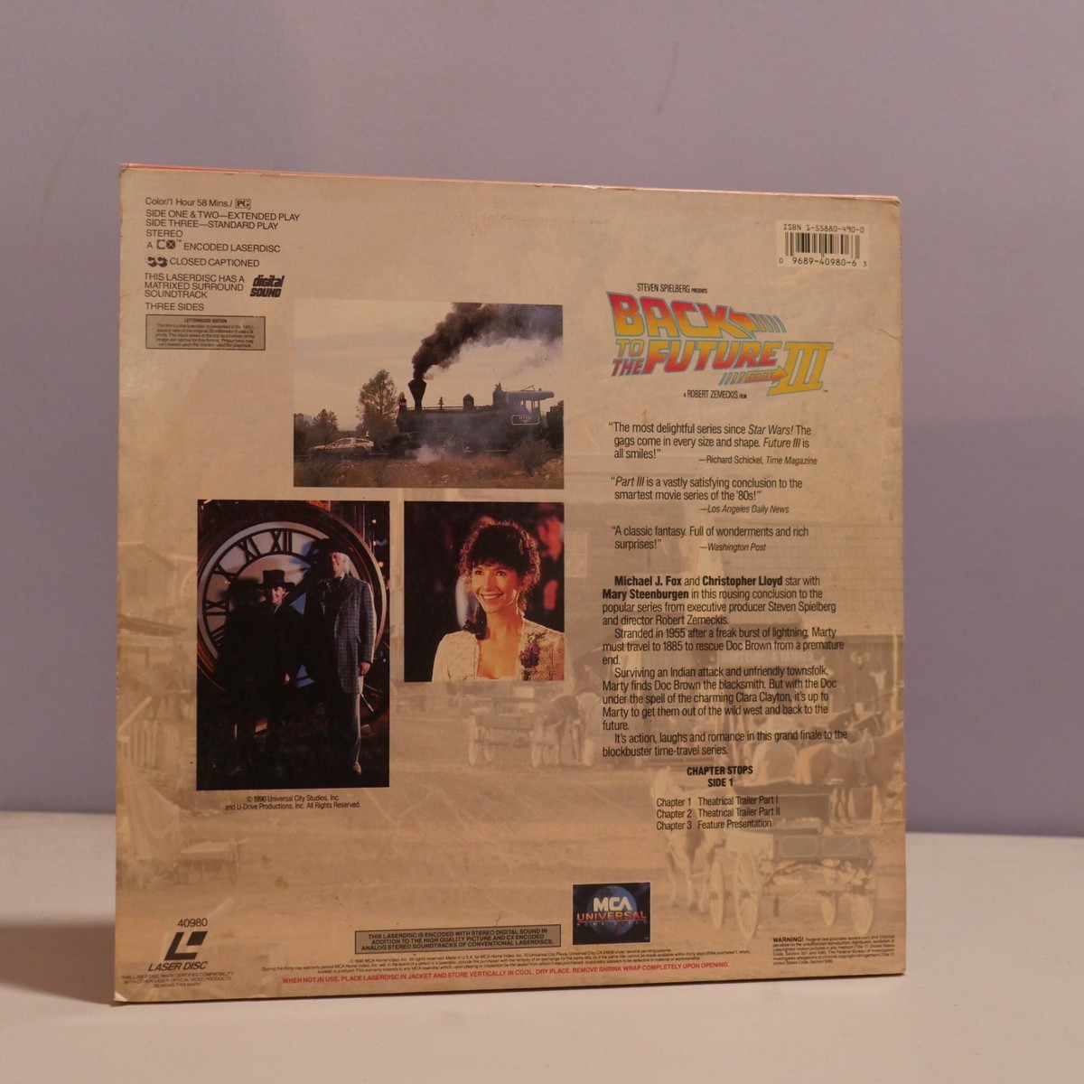 Back to the Future 3 Laserdisc Widescreen CLV NTSC USED Michael J