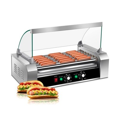 KOTEK Hot Dog Roller Machine, 18 Hot Dog and 7 Non-Stick Roller, Sausage Gril...