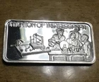 1oz Vintage 1975 Silver Bar .999 American Greatest Events INVENTION OF TELEGRAPH