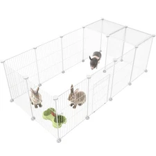 HOMIDEC Pet Playpen,Small Animals Cage DIY Wire Yard Fence with Door for Indo...