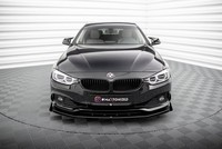 Frontlippe Passend FüR Bmw 4Er Gran Coupe F36 Roter Kern + Hochglanz Flaps