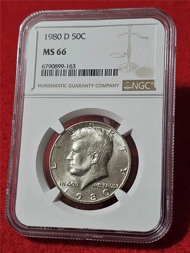1980-D   Kennedy Half Dollar. NGC MS 66                                #MF-T3318