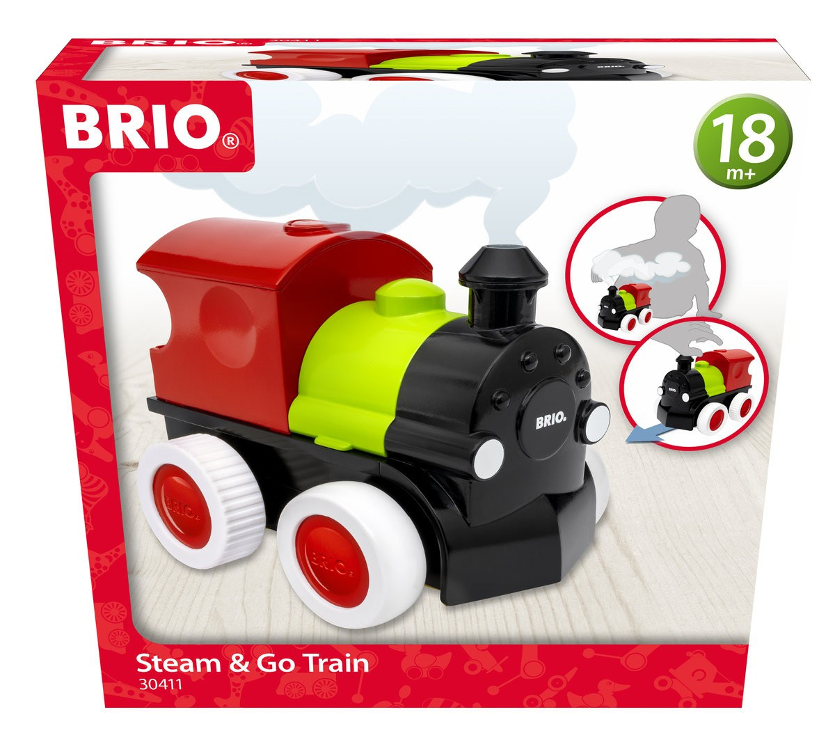 TRENO A VAPORE per bambini STEAM & GO trenini BRIO 30411 età 18 mesi +
