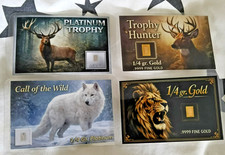 2 x GOLD BAR COIN CARDS & 2 X PLATINUM BAR COIN CARDS ON SALE