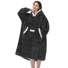 Oversized Wearable Blanket Hoodie for Women Adult, Warm Cozy Soft 3D Pattern ...