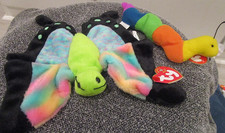 Vintage Ty Beanie Baby: Float the Rainbow Butterfly/Caterpillar Retired Plush