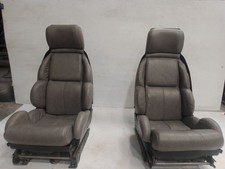 1989 Corvette Pair Leftright Front Seats Gray Grey Leather Power 12715064