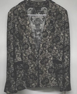 New Royal Underground Jacket Womens Size M Ruffle Lace Grunge Nikki Sixx  $895