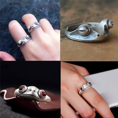 9x Punk Tier Ringe Set Chic Landhausstil Metall Neuheit für Damen Weihnachten