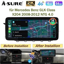 12" 2K Android 15 Autoradio Carplay Navi F&uuml;r Mercedes GLK Klasse X204 2008-2012