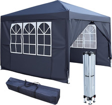 2.5X2.5M Pop up Gazebo with 4 Removable Sidewalls, Portable Outdoor Party Tent w