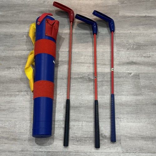 Kids Beginner SNAG Golf Club Right Hand Launcher Red And Blue Clubs And Case - Picture 5 of 6