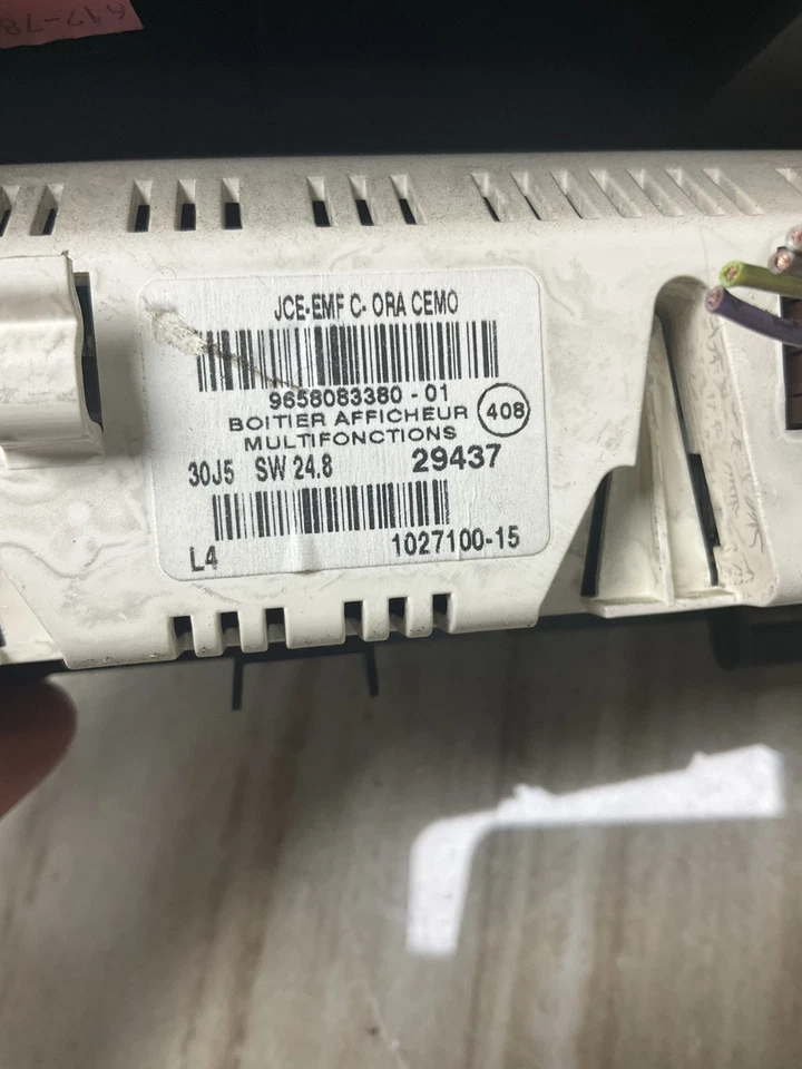 Centralina display ecu per modelli PEUGEOT 307CC codice ricambio 9658083380 - Immagine 2 di 4