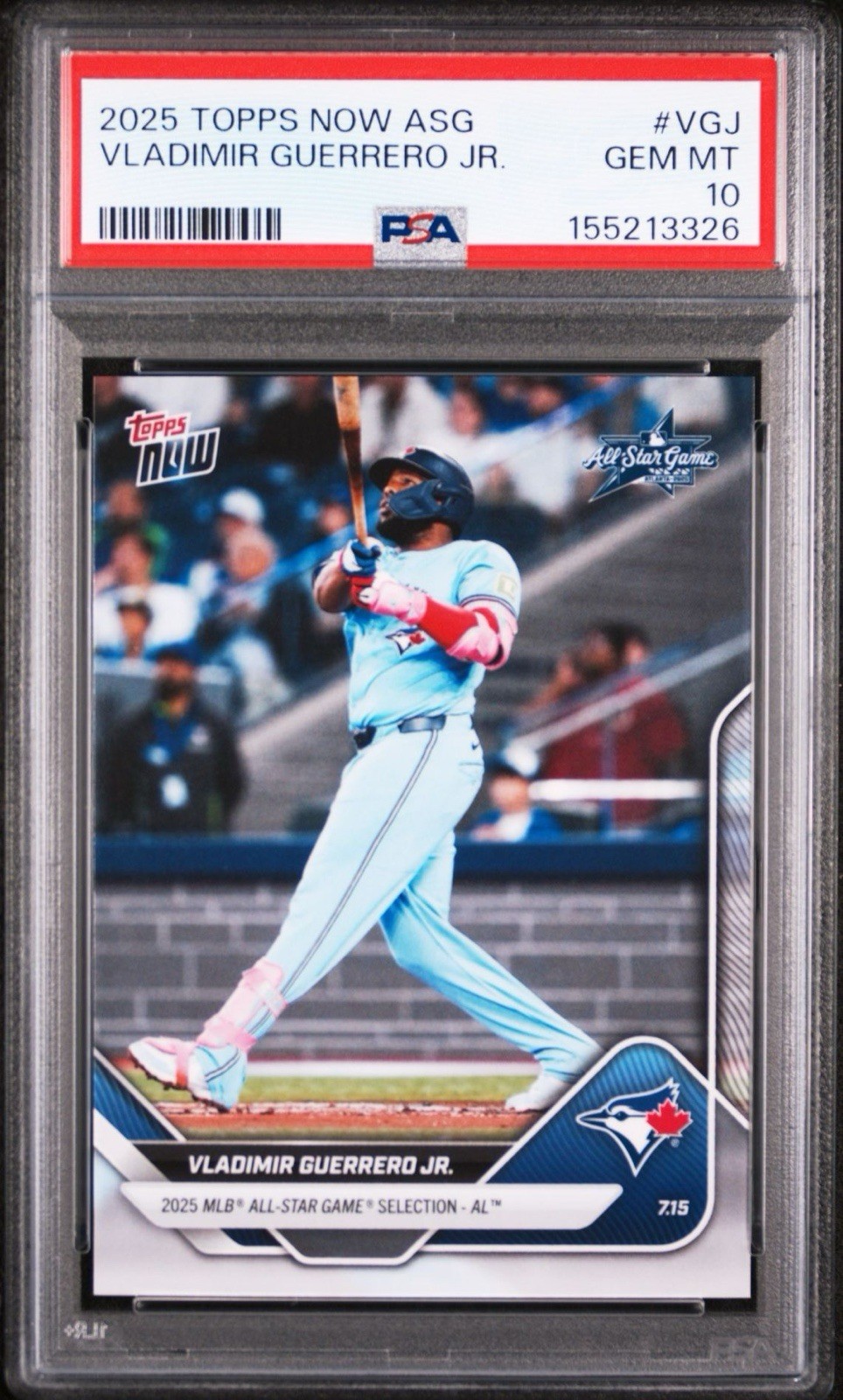 2025 Topps NOW ASG #VGJ Vladimir Guerrero Jr. PSA 10 GEM; Toronto Blue Jays MLB view 1