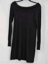 C&C California Women's Black Cowl Neck Size M Long Sleeve Sweater Tunic Dress.