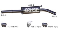 MittelschalldäMpfer Ernst 114196 FüR Fabia Skoda VW Polo 5 6R1 6C1 Bifuel 2 545