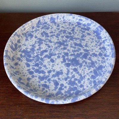 Bennington Potters Blue Morning Glory Agate David Gil #1959 12'' Chop Plate