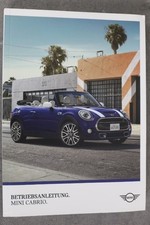 MINI Cabrio Betriebsanleitung "VI-2018" Bedienungsanleitung / Handbuch