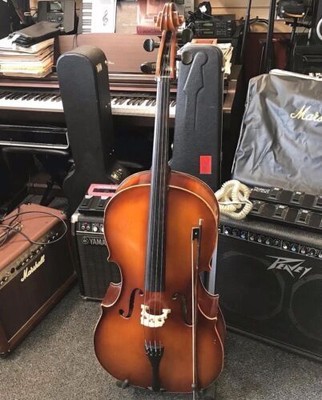 Vintage Suzuki cello full size model # N96 made in Japan 1968 with case & Bow