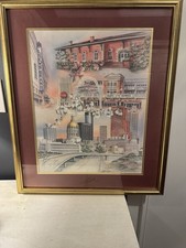 Anni Moller Print of Atlanta Georgia Landmarks Skyline Signed & Numbered