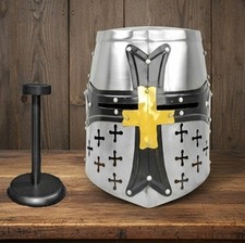 Special Templar Knight Helmet with Free Display Stand Gift for Him
