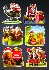 Beautiful DIE CUT CARD TOPPERS Fun Christmas Aussie Animals Kangaroo Children