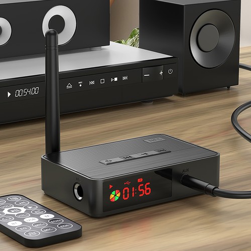 NFC Bezprzewodowy odbiornik audio Bluetooth 5.3 HiFi Adapter muzyczny AUX - Zdjęcie 6 z 14