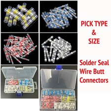 1000X Solder Seal Wire Connectors Butt Terminal Insulated Electrical Wire Splice