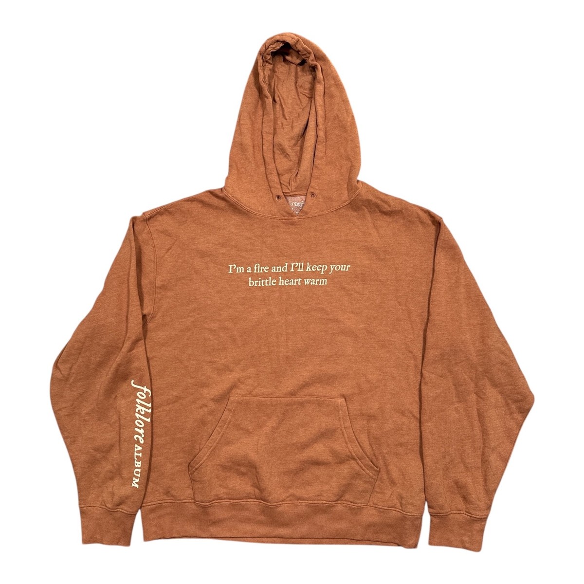 Taylor Swift Folklore Peace I'm a Fire Brown Oversized Fleece