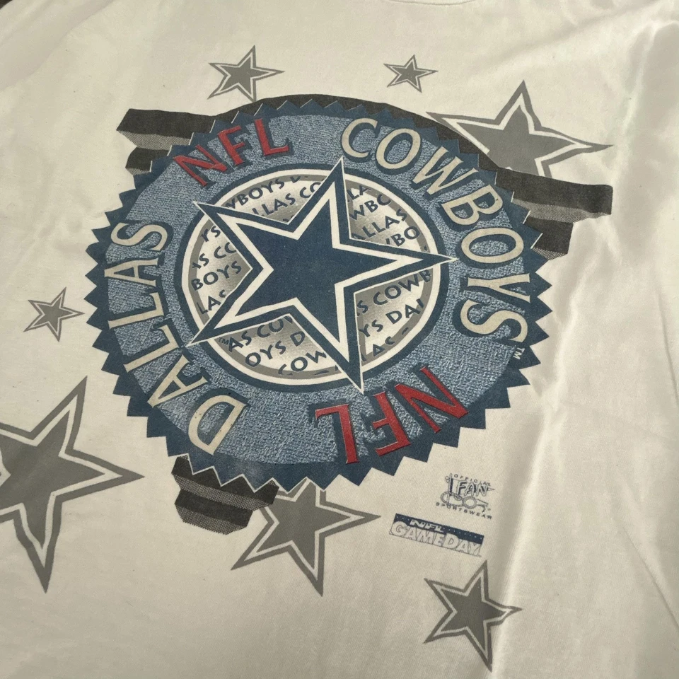 Camisa De Colección Dallas Cowboys Para Hombres XL NFL Fútbol Estampado Completo Día del Juego Años 90 Foto 2 de 4