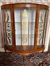 1950’s Vintage Bow Fronted China Cabinet/Display Cabinet