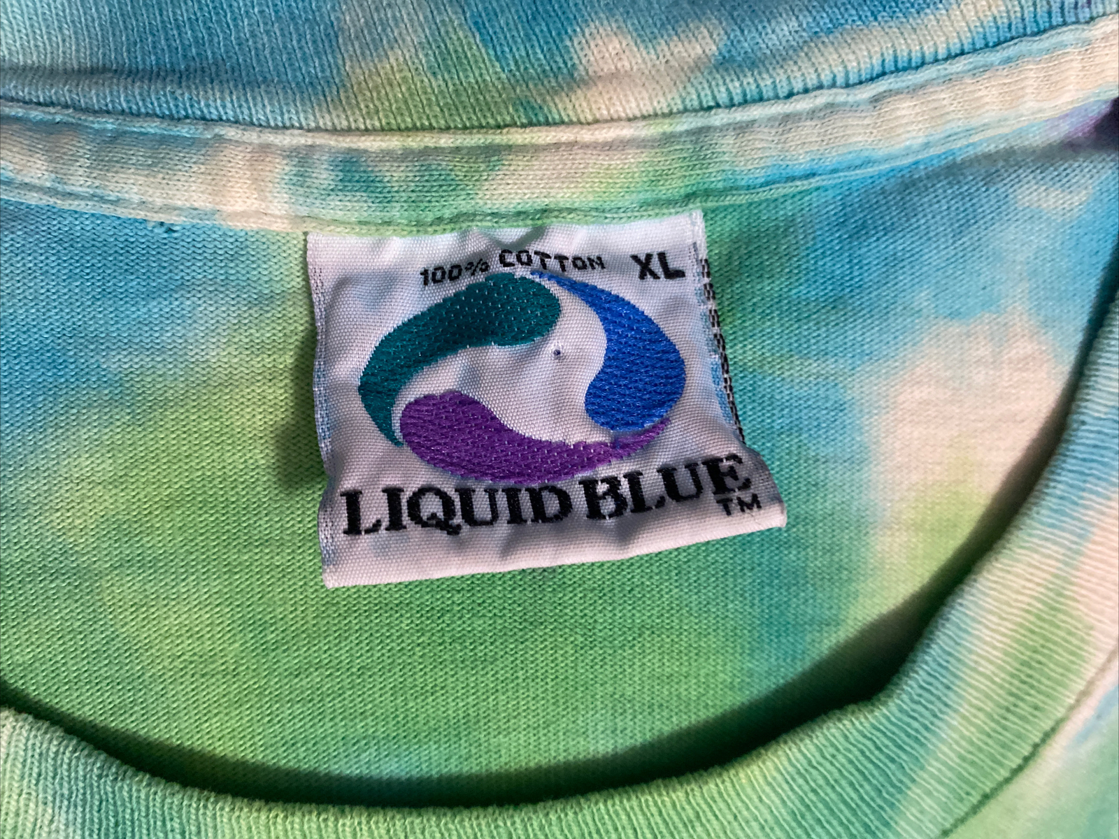 RARE Vtg 90s Liquid Blue 1993 Grateful Dead Steal Your Fractal Tie Dye Shirt XL image 4